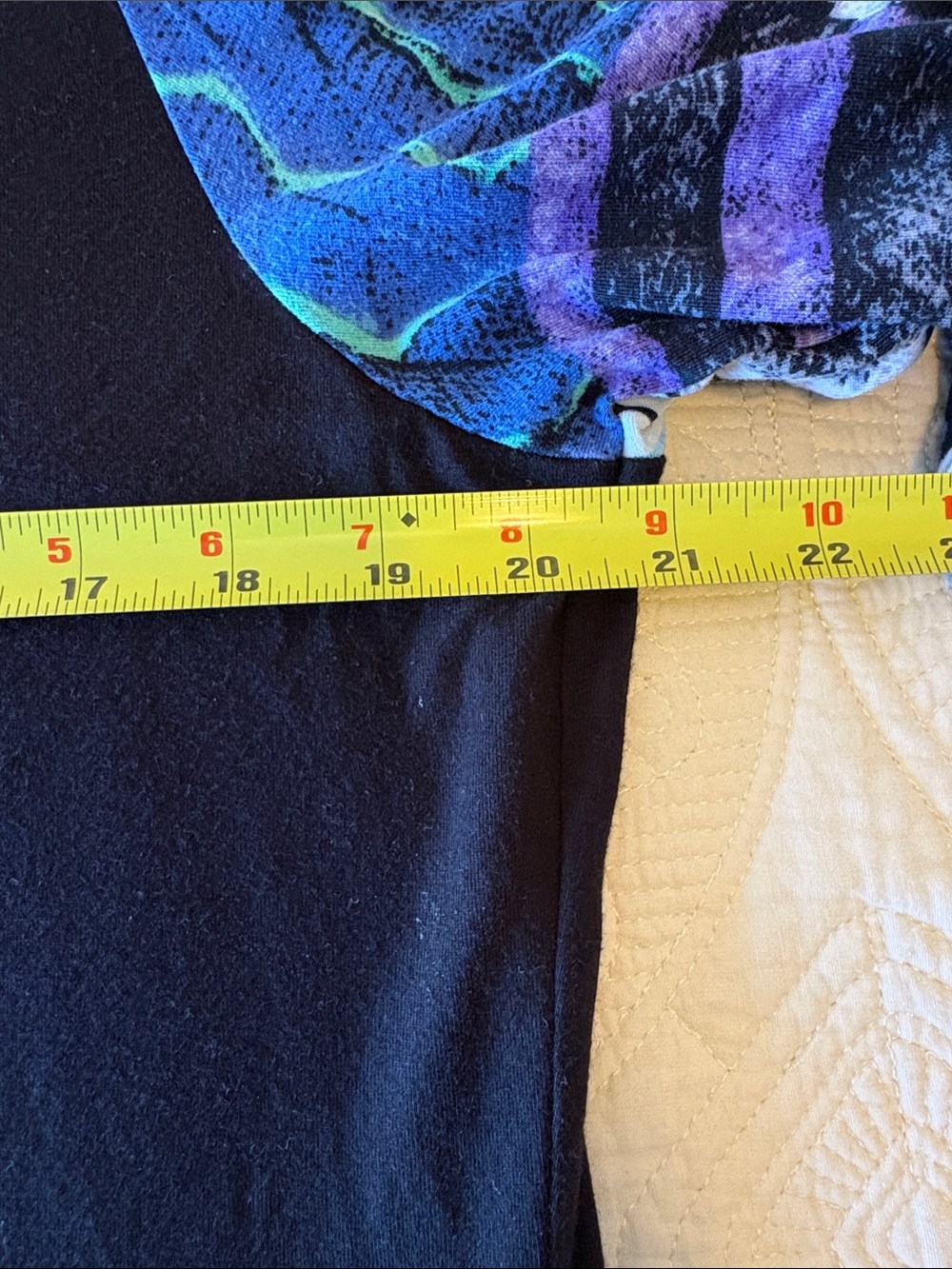 Parsley & Sage Black Tunic with Teal Blue Purple Patchwork - Picture 5 of 8